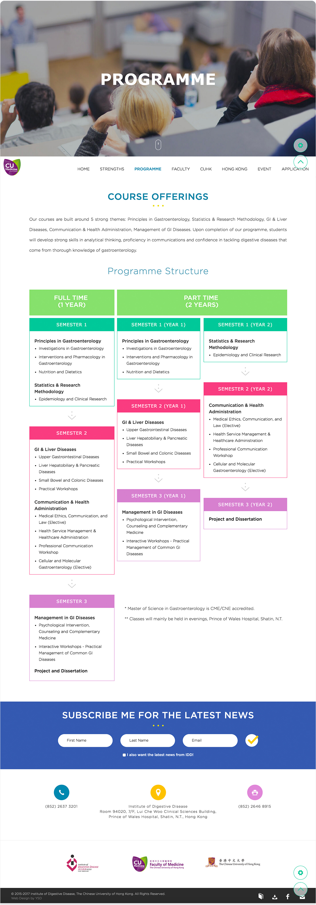 Master of Science in Gastroenterology, Institute of Digestive Disease, CUHK